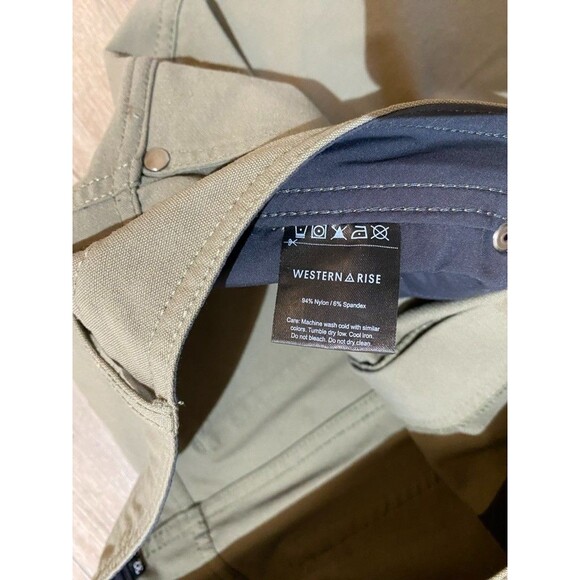 Western Rise Evolution Pants Men's 32X27 Olive Slim Fit Hiking Stretch Chino - Picture 4 of 9